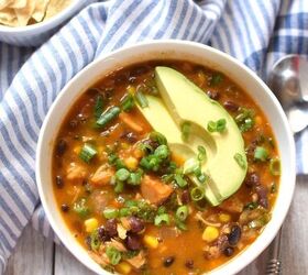 s our top 5 favorite easy winter soups, Healthy Vegan Chicken Tortilla Soup