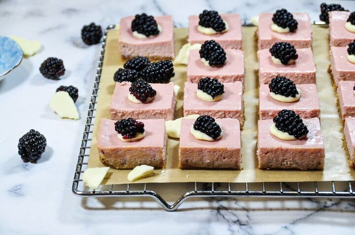 lemon blackberry cheesecake bites