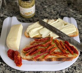 Mozzarella Pesto Sun Dried Tomato Grilled Cheese JerseyGirlKnowsBes  