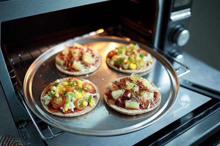mini countertop oven pizzas two ways