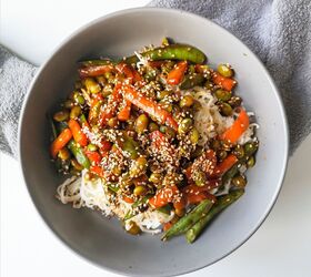 teriyaki veggies with soba noodles