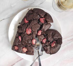 vegan valentine s chocolate cake with strawberries