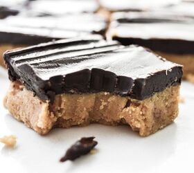 These guilt-free chocolate peanut butter squares are completely no-bake