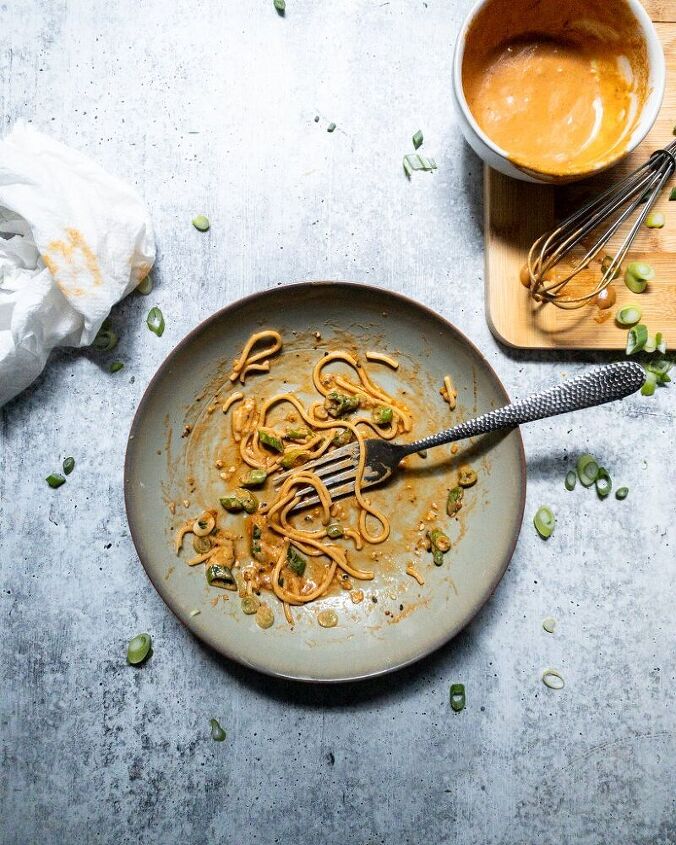 fast and easy cold soy tahini noodles
