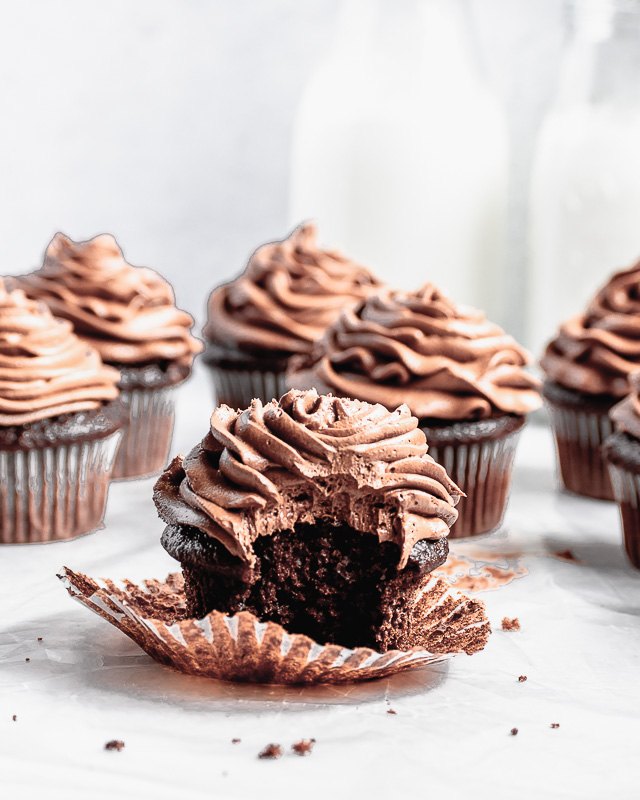 double dark chocolate cupcakes