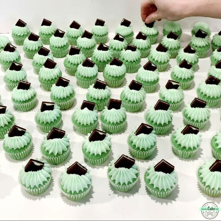 mini mint cupcakes