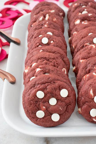 red velvet white chocolate chip cookies, Red Velvet White Chocolate Chip Cookies are perfect for a Valentine s Day treat