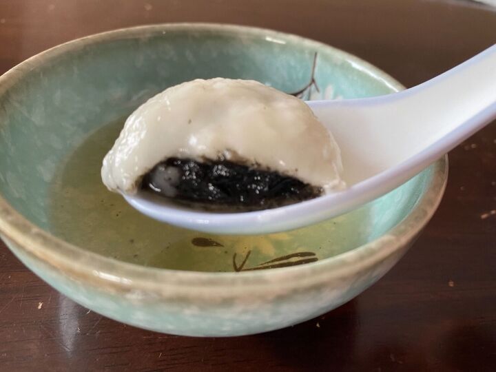 no dough black sesame sticky rice balls tang yuan