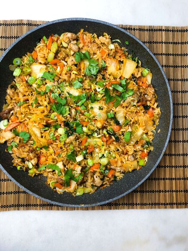 kimchi and chicken fried rice