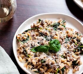 one pot easy sausage and spinach orzo recipe