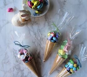 diy easter treats in edible candy cones