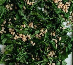 broccoli rabe with white beans and cheddar breadcrumbs