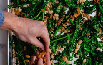 Broccoli Rabe With White Beans and Cheddar Breadcrumbs