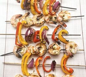 Grilled Shrimp and Vegetable Skewers With Salsa Verde | Foodtalk