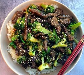 Sticky Beef, Broccoli and Rice