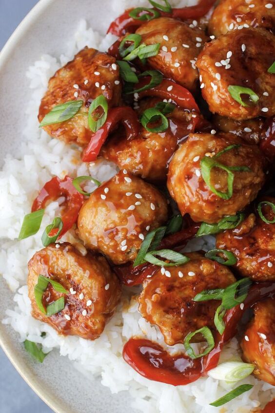 orange chicken meatballs