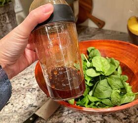quick and easy spinach salad recipe, This salad dressing shaker is MY FAVORITE You can make as much as you want and store extras in the fridge to use for later Such a great gadget