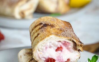 Air Fryer Strawberry Cheesecake Chimichangas