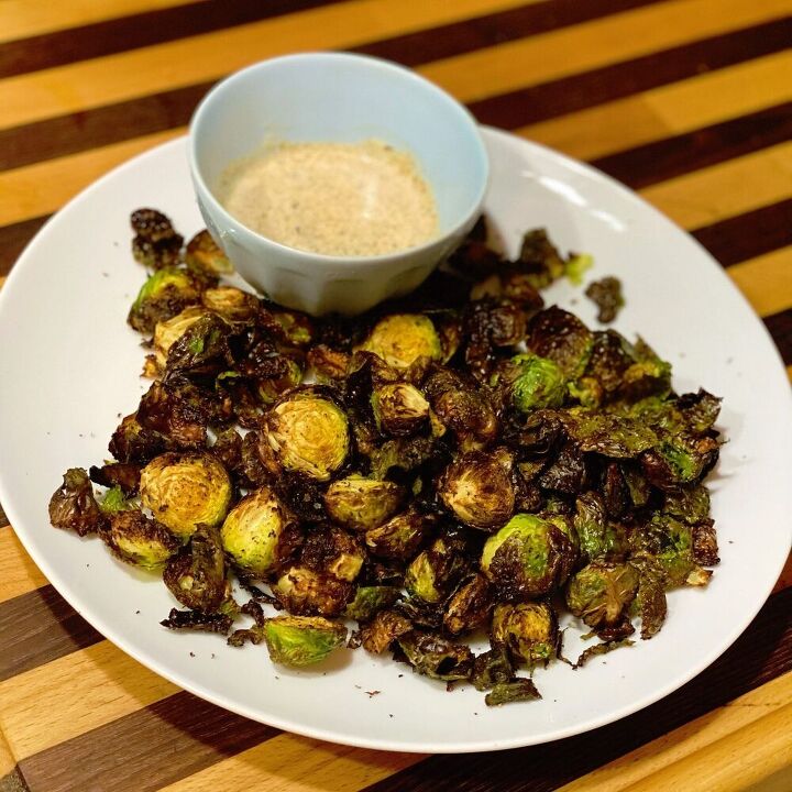 vic s tricks to air fryer brussels sprouts w garlic aioli