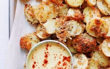 Roasted Parmesan & Thyme Potatoes With Deviled Egg Aioli