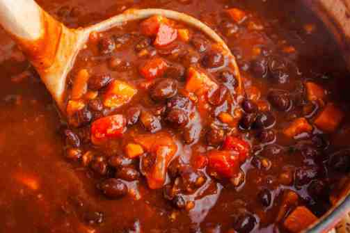 black bean and sweet potato chili