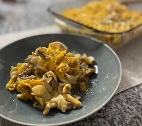 s 4 easy dump and bake casseroles to add to your dinner rotation, Ground Beef Stroganoff