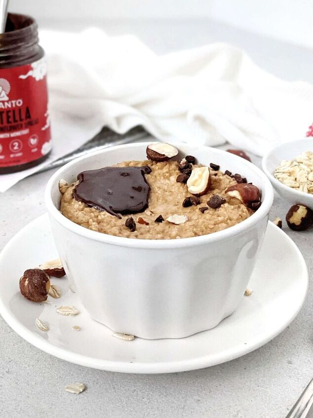 nutella baked oats low calorie high protein