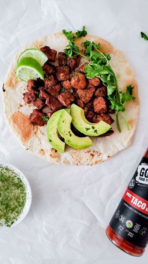 pan grilled chicken tacos with cilantro lime dressing