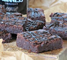 Chocolate Guinness Stout Brownies With a Chocolate Drizzle