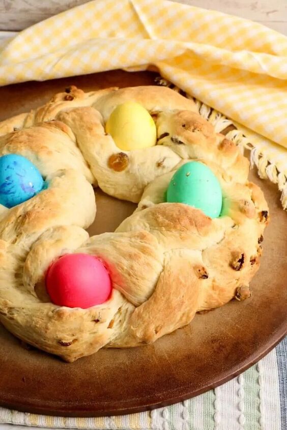 easter bread wreath