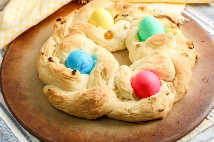 easter bread wreath