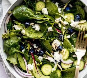 antioxidant rich spinach and blueberry salad