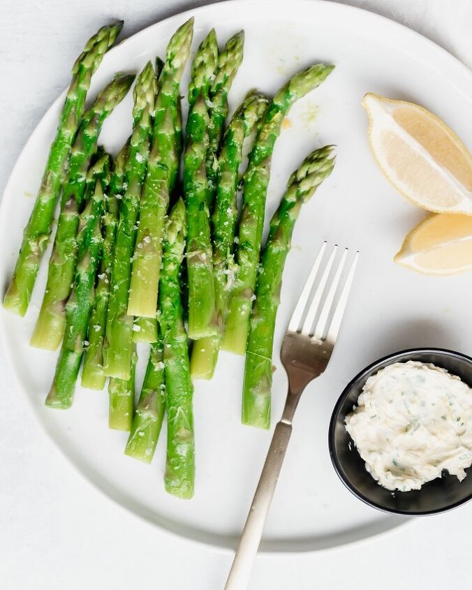 asparagus with gremolata compound butter