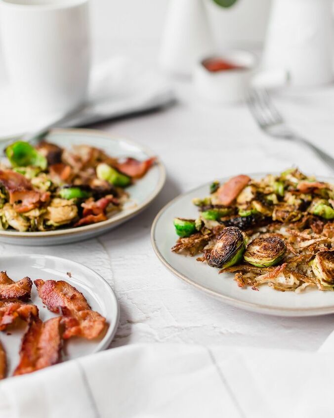 brussels sprout and bacon hash