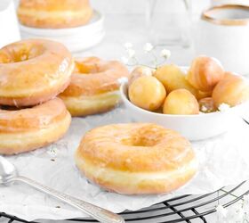 homemade glazed vanilla doughnuts