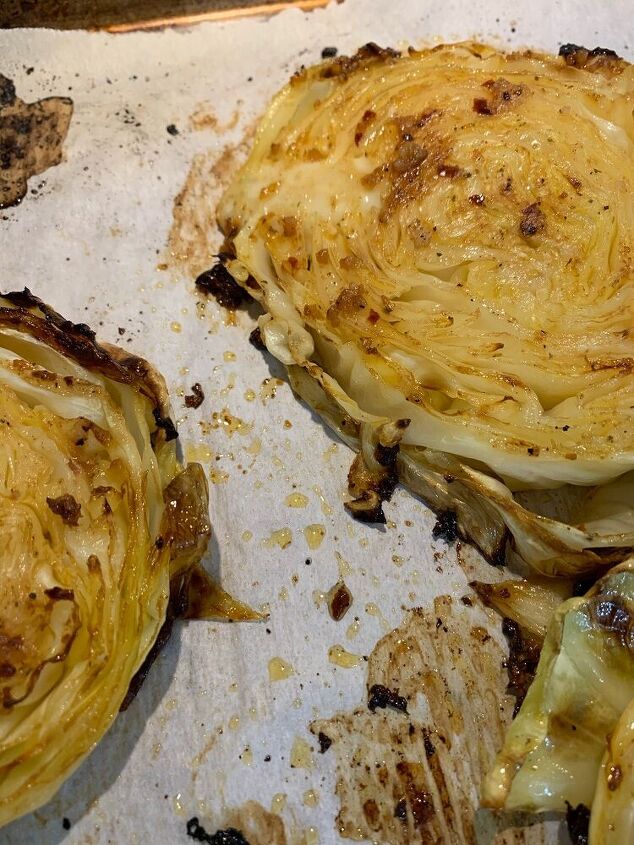 spicy crispy roasted cabbage steaks