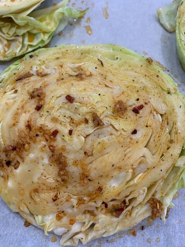 spicy crispy roasted cabbage steaks