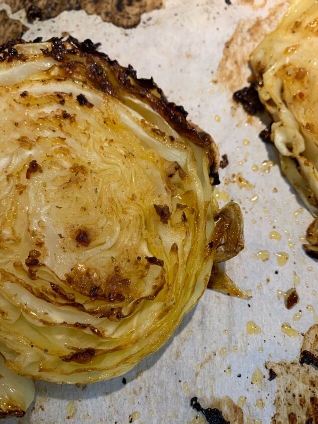spicy crispy roasted cabbage steaks