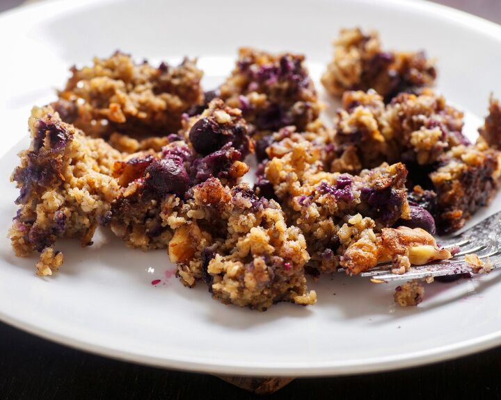 s 3 delicious recipes to make with oatmeal, Baked Blueberry Oatmeal