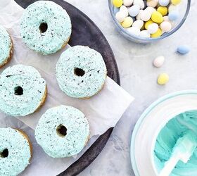 whiskey speckled easter donuts