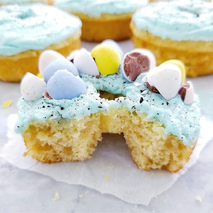 whiskey speckled easter donuts