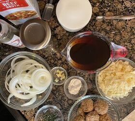 french onion meatballs over mashed potatoes, This is all you will need