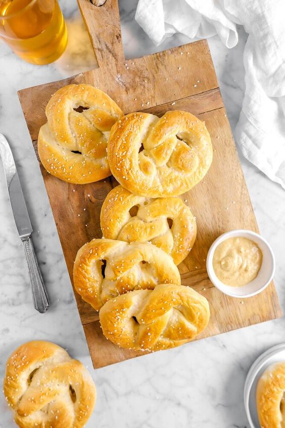 soft sourdough pretzels