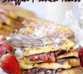 nutella and strawberry stuffed french toast recipe by pink
