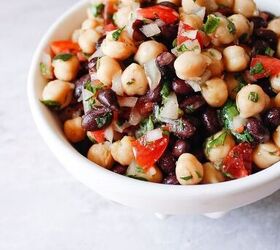 10 foods the football players are eating, Chickpea and Black Bean Salad