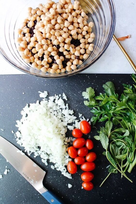 chickpea and black bean salad balela salad