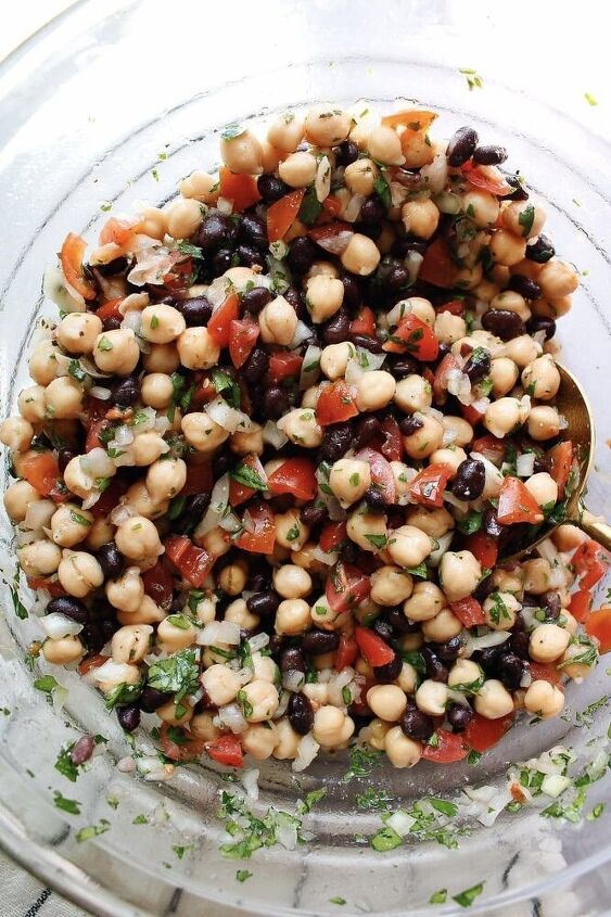 chickpea and black bean salad balela salad