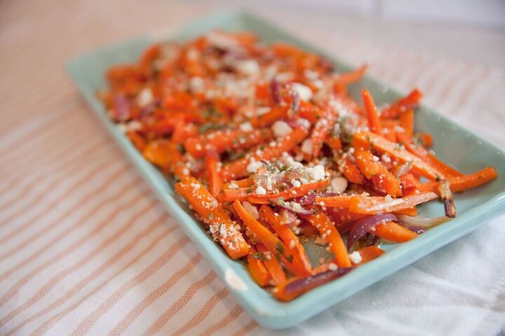 roasted carrot feta salad