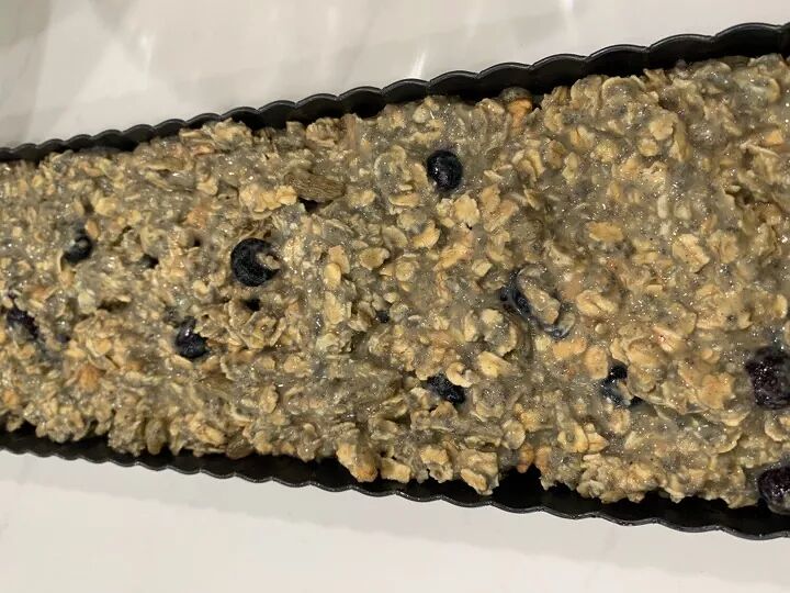 protein baked blueberry raisins nuts gluten free oatmeal