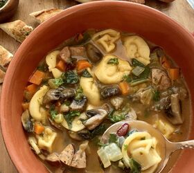 hearty pesto tortellini and sausage soup